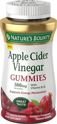 Vinagre de sidra de manzana Nature's Bounty 500 mg gomitas 60 ct. Exp. 10/26 E17C Foto 1 de 2