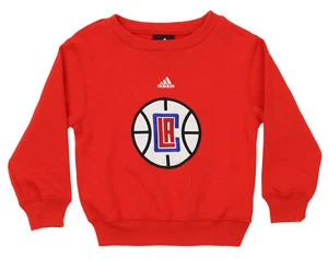 Adidas NBA Kids Los Angeles Clippers Fleece Crewneck Pullover Sweater, Red - Picture 1 of 4
