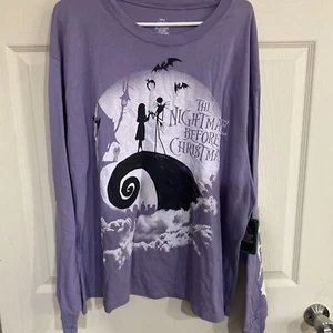 Women + size 3x shirt Nightmare b4 Christmas New shirt Disney Jack New Lavender - Picture 1 of 8