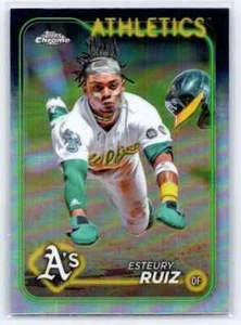 2024 Topps Chrome #241, Esteury Ruiz, Refractor, Oakland Athletics - Picture 1 of 2