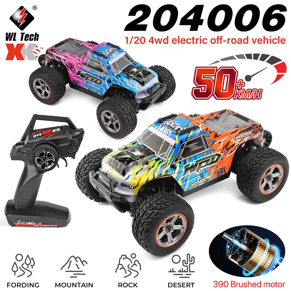 Wltoys 204006 RC 4WD 1/20 2.4G 50km/h Off-Road Remote Crawler RTR Cars Trucks - Image 1 of 4