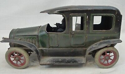 Blechspielzeug Auto Mit Fahrer Um 1920 DRGM Germany Dachbodenfund Original 2 • 196.01€