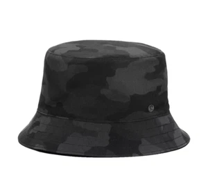NEW! [M/L] Lululemon Adult Unisex Reversable Bucket Hat/Cap, Camo Coal/Black - Picture 1 of 2
