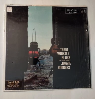 Jimmie Rodgers Train Whistle Blues LP  Vinyl Record Ernest Tubb Hype Sticker - Image 1 of 4