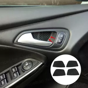 Carbon fiber color Interior Door Handle Bowl Cover fit For Ford Focus 2012-2018 - Picture 1 of 12