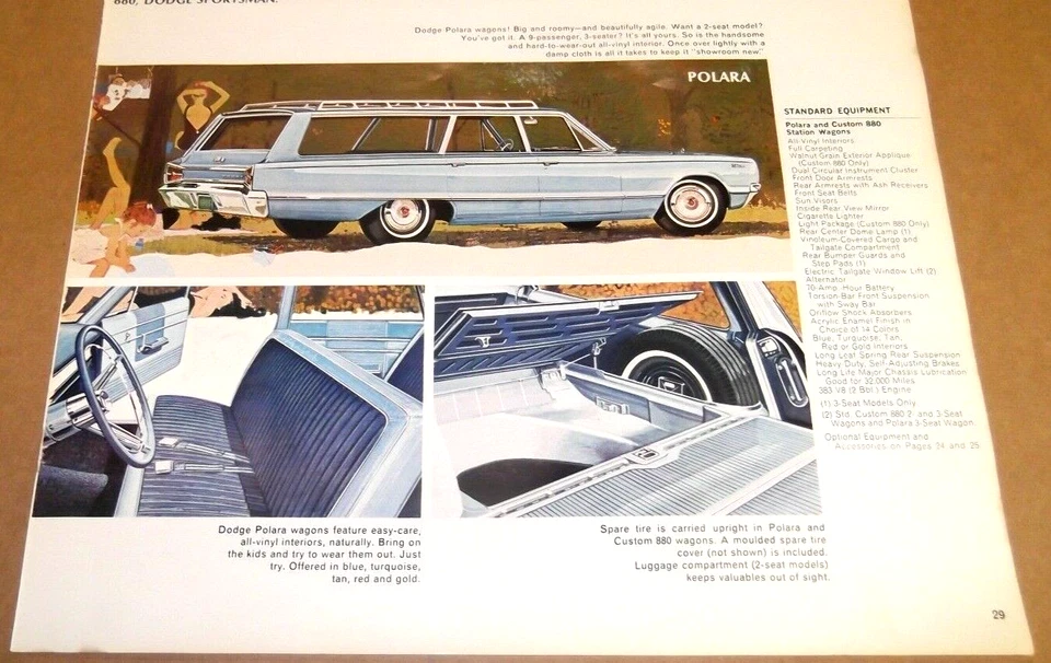 1965 年定制 880 POLARA DART WAGON 原版经销商广告印刷广告 65 — 第 1/1 张图片