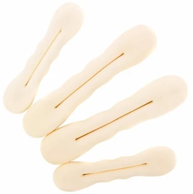 4pcs Beige Magic Foam Sponge Bun Maker Hair Donut Ponytail Clip Twist Sock Bun - Image 1 of 4