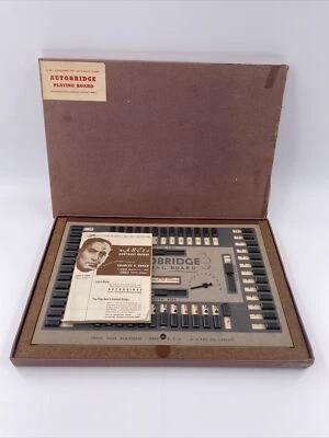 Antique Original 1930's 40's Art Deco Autobridge Playing Board Game Textolite  - Image 1 of 4