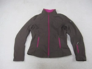 Nike Jacket Girls Large Brown Windbreaker Zip Up Mock Neck Swoosh Logo Casual - Picture 1 of 9