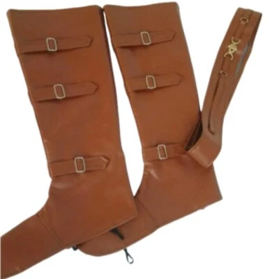 Fantasia Cosplay Star Wars Obi Wan Kenobi Jedi Mestre Botas Marrom Capa Sapatos - Imagem 1 de 4