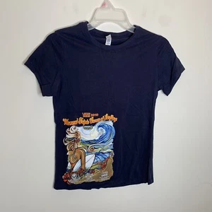 Vans Off The Wall Triple Crown of Surfing Womens M Blue Short Sleeve Shirt - Picture 1 of 6