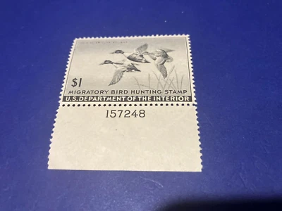 # RW12 1945 US$ 1,00 Placa Perfeita de Selo de Pato # Único Muito Bom Estado Novo em folha - Imagem 1 de 2