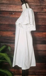 Free Assembly Dress Size XL 14 16 Teens Girls Butterfly Sleeve White Cotton - Picture 1 of 12