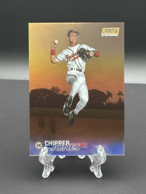 Chipper Jones Orange Refractor Topps Stadium Club Chrome 2023/99 Braves Foto 1 de 2