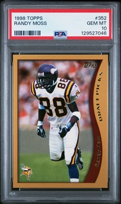 PSA 10 1998 Topps #352 Randy Moss Minnesota Vikings HOF JOYA COMO NUEVO Foto 1 de 2