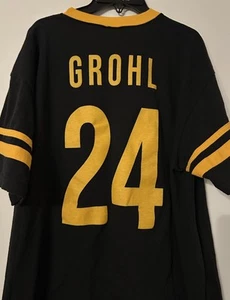 Foo Fighters 2024 US Tour DAVE GROHL camicia da baseball nera da uomo XL OTTIME CONDIZIONI - Foto 1 di 6