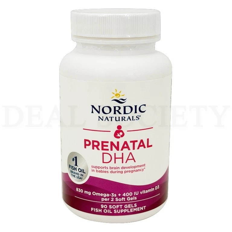 Nordic Naturals Prenatal DHA 830 mg Omega-3 90 geles blandos Foto 1 de 3
