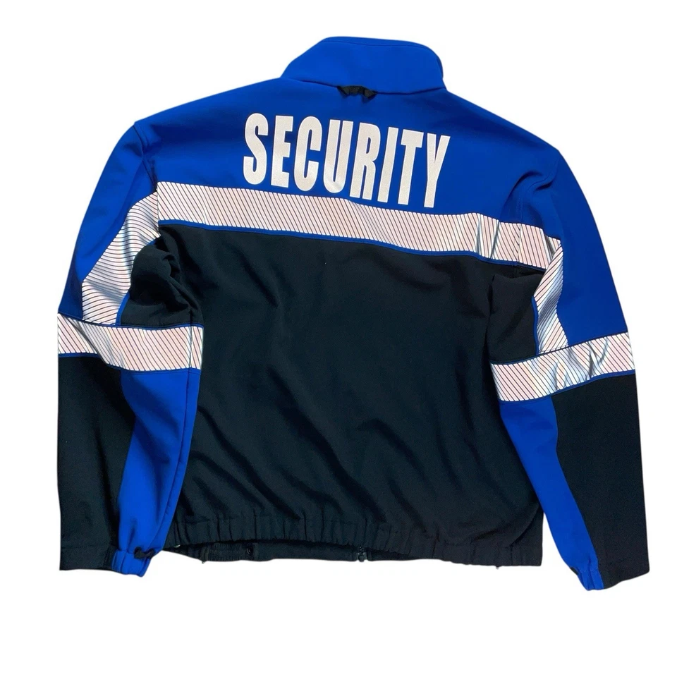 4670 Blauer ColorBlock SoftShell синий отражающий безопасности флисовая куртка - большой - Изображение 1 из 4