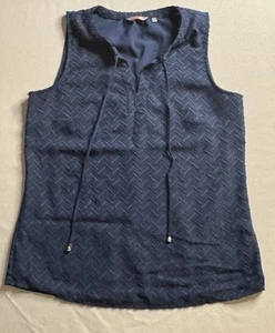 Max Cocos Lined Eyelet Tank Top Size (P/S) Navy Blue - Picture 1 of 8