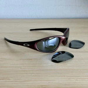 Redline Oakley Straight Jacket Sonnenbrille 1999 schwarz Iridium mit neuen Gläsern - Bild 1 von 14