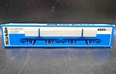 HO Marklin 4665 Flat Log Car w/ Timber - Image 1 of 4
