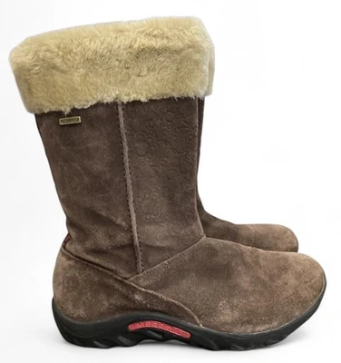 Merrell Jungle Moc Puff Winter Boots Girls Size 8 Brown Insulated Slip-On Boots Foto 1 de 4