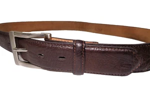 3D Mens Brown Leather Pebbled 1.3inches Width Western Dress Belt Size 42 - Picture 1 of 14