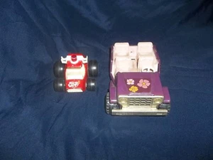 Buddy L Fire Buggy y Jeep Púrpura - ¡¡MUY LINDO!! Bin G - Imagen 1 de 4