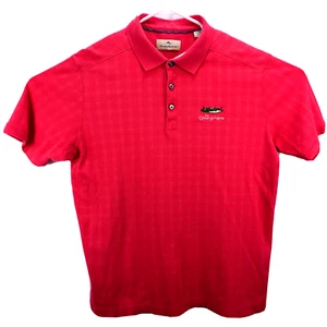 Tommy Bahama Men's Shirt Size L S/S Pima Cotton Blend Salmon Coeur d'Alene Logo - Picture 1 of 9