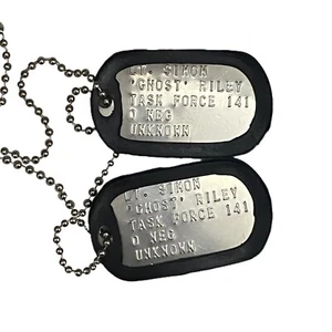 DogTag Piastrine Militari Inox con incisione GHOST Call Of Duty COD Dogtags - Foto 1 di 7