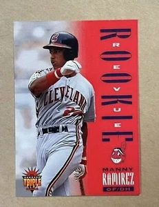 Manny Ramirez ~ ROOKIE CARD ~ 1994 Donruss "Triple Play" #286 Cleveland Indians - Foto 1 di 2