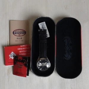 Fossil x BATMAN & ROBIN Limited Edition SILVER Watch 1997 Unused Japan - Picture 1 of 24
