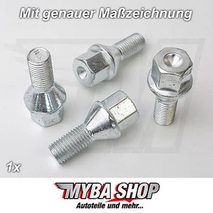 4x Radschraube M12 x 1,50 x 22 Felgen Kegelbund SW17 für Fiat Opel - Picture 1 of 1