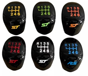 Ford Focus & Fiesta Gearknob Cap with Optional ST / RS decal ( 8 x shift colours - Picture 1 of 2