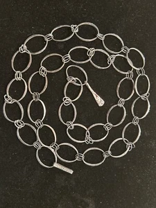 RLM STUDIO ROBERT LEE MORRIS STERLING SILVER 925  OVAL LINK NECKLACE, 36" - Picture 1 of 7