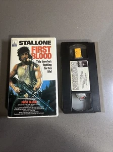 RARE 1982 White First Blood Thorn EMI Video Clamshell VHS Rambo Stallone - Picture 1 of 5