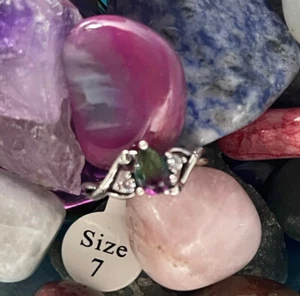Neu mit Etikett duftende Juwelen silberfarben MEDUSA Kristall Stein Ring Größe 7 - Bild 1 von 4