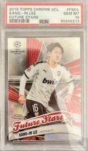 2019 Topps Chrome UCL Future Stars Kang-In Lee #KIL RC PSA 10 PSG South Korea - Picture 1 of 2