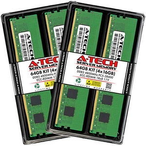 64GB 4x16GB PC5-4800 RDIMM Supermicro H13DSH H13SSH H13SSL-N H13SST-G Memory RAM - Picture 1 of 3