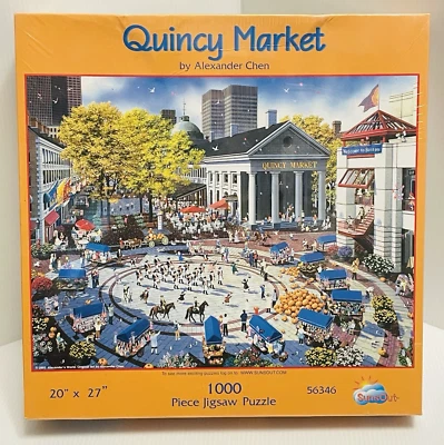 Rompecabezas Quincy Market Boston por Alexander Chen nuevo de colección 1000 piezas Suns Out Foto 1 de 4