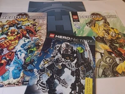 LEGO HERO FACTORY Lot - 2 Magazines, 7157 Manual, Factory Brochure (2010) - Image 1 of 4