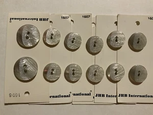 12 MOP JHB Round Button White Mother Of Pearl Pearl 2 HOLE Crescent 10-3/4 2-7/8 - Picture 1 of 7