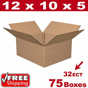 75 - 12x10x5 Kartons Versandverpackung Versandschachtel Wellpappe - Bild 1 von 1