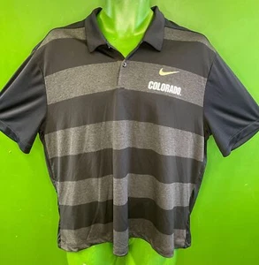 NCAA Colorado Buffaloes Dri-Fit Striped Polo Golf Shirt Men's X-Large - Picture 1 of 4