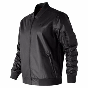 Chaqueta bombardero de revestimiento naranja New Balance (negra) ropa para hombre MJ73553-BK - Imagen 1 de 2