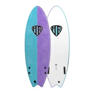 Ocean & Earth 6'6ft MR Ezi Rider Twin Fin Foamie Foam Surfboard Violet - Picture 1 of 6
