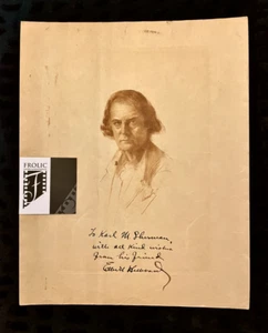 ELBERT HUBBARD Illustration Signed / Autograph JSA Full (LOA) Famous U.S Writer - Bild 1 von 5