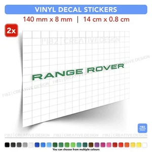2x Calcomanías adhesivas de vinilo para coche Range Rover faldón lateral parachoques ventana | 140 mm x 8 mm - Imagen 1 de 6