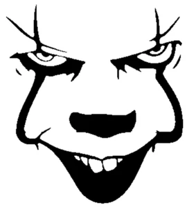 Pennywise The CLOWN IT Vinilo Ventana Coche Calcomanía Laptop HORROR Pegatina de Miedo - Imagen 1 de 11