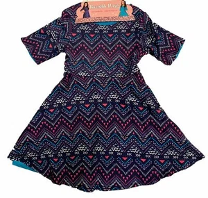 Sweet Heart Rose Girls Reversible Dress, TEAL, L(10/12) - Picture 1 of 4